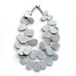Lucoral Co • 925 sterling silver Howlite stone necklace